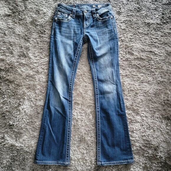 Miss Me Denim - Women's Miss Me Medium Wash Denim Jeans Relaxed Boot Cut Size 26
